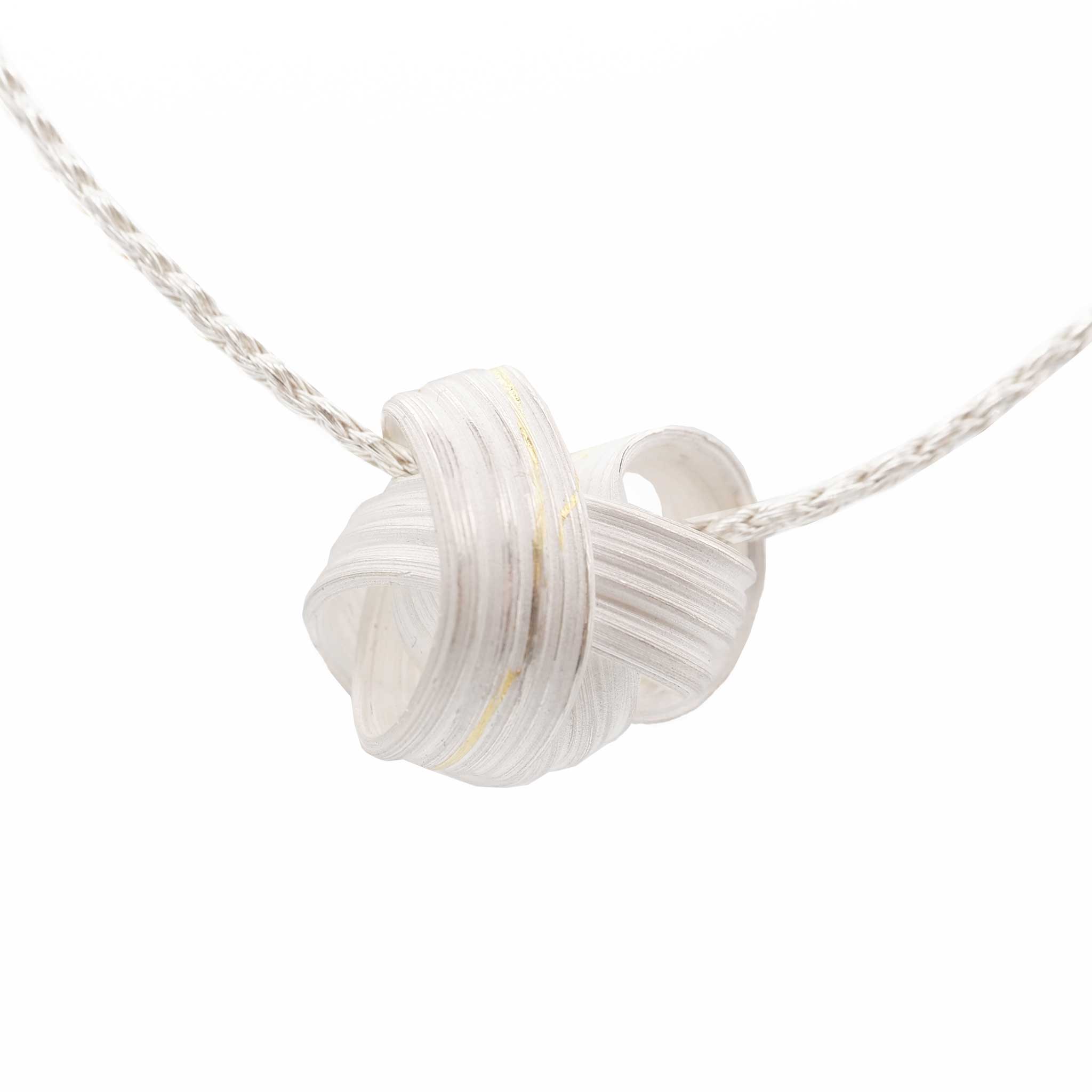 Spring Moon Pendant in Sterling Silver and 24ct Gold